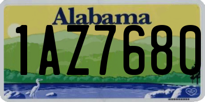 AL license plate 1AZ7680