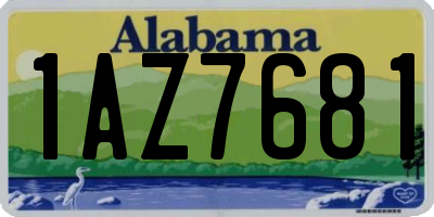 AL license plate 1AZ7681