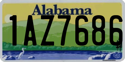 AL license plate 1AZ7686