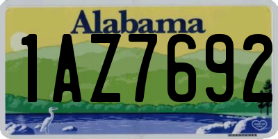 AL license plate 1AZ7692