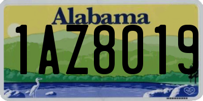 AL license plate 1AZ8019