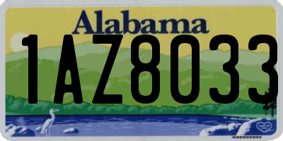 AL license plate 1AZ8033
