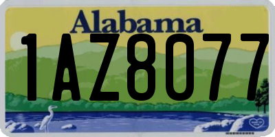 AL license plate 1AZ8077