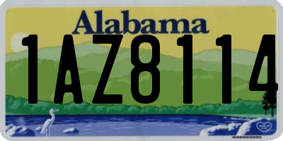 AL license plate 1AZ8114