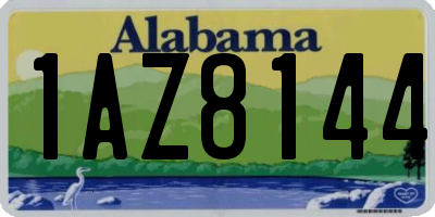 AL license plate 1AZ8144