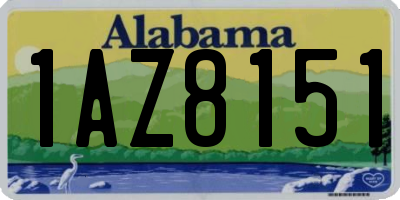 AL license plate 1AZ8151