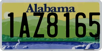 AL license plate 1AZ8165