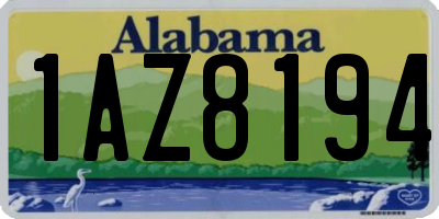 AL license plate 1AZ8194