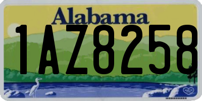 AL license plate 1AZ8258