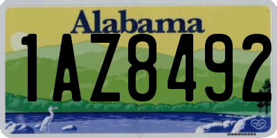 AL license plate 1AZ8492