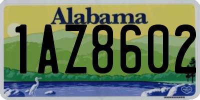 AL license plate 1AZ8602