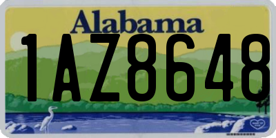 AL license plate 1AZ8648