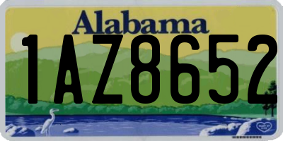 AL license plate 1AZ8652