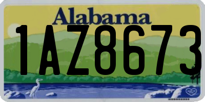 AL license plate 1AZ8673