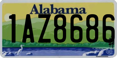 AL license plate 1AZ8686