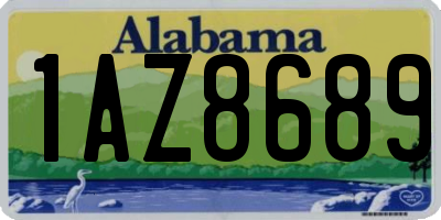 AL license plate 1AZ8689