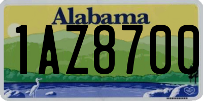 AL license plate 1AZ8700