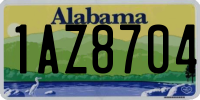 AL license plate 1AZ8704