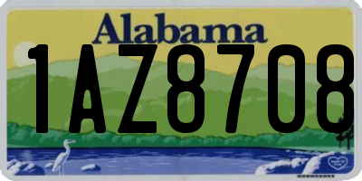 AL license plate 1AZ8708