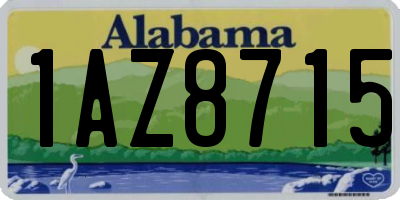 AL license plate 1AZ8715