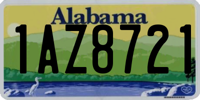 AL license plate 1AZ8721