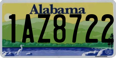 AL license plate 1AZ8722