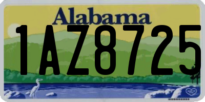 AL license plate 1AZ8725