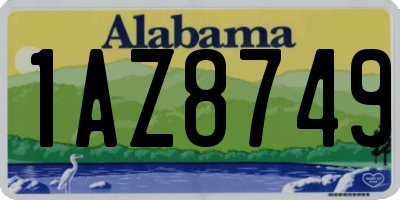 AL license plate 1AZ8749