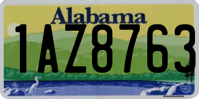 AL license plate 1AZ8763
