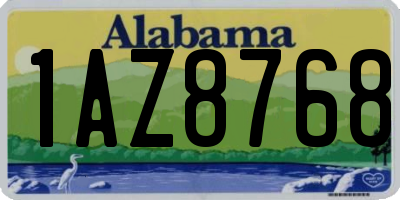 AL license plate 1AZ8768
