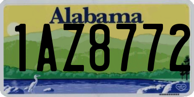 AL license plate 1AZ8772