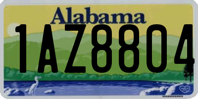 AL license plate 1AZ8804