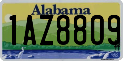 AL license plate 1AZ8809