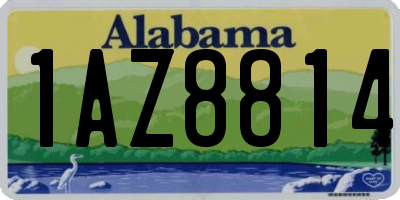 AL license plate 1AZ8814