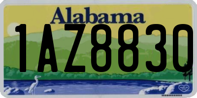 AL license plate 1AZ8830