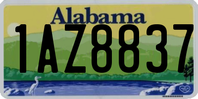 AL license plate 1AZ8837