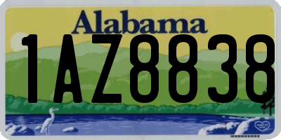 AL license plate 1AZ8838