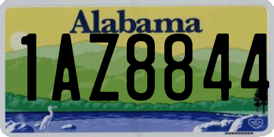 AL license plate 1AZ8844