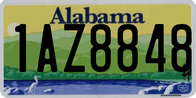 AL license plate 1AZ8848