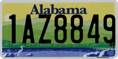 AL license plate 1AZ8849