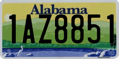 AL license plate 1AZ8851