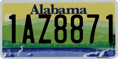 AL license plate 1AZ8871