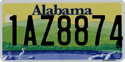 AL license plate 1AZ8874