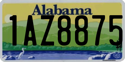 AL license plate 1AZ8875