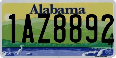 AL license plate 1AZ8892