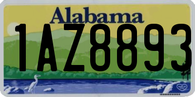 AL license plate 1AZ8893