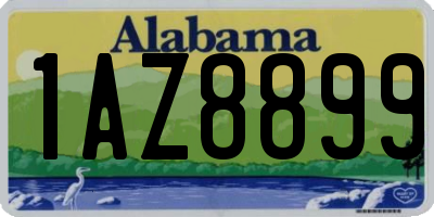 AL license plate 1AZ8899