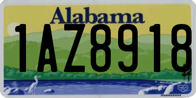 AL license plate 1AZ8918
