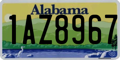 AL license plate 1AZ8967