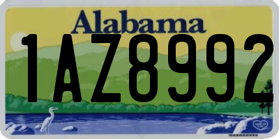 AL license plate 1AZ8992